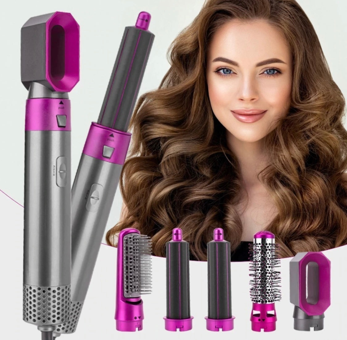 Cepillo Secador 5 en 1 | Cabello de Salón en Minutos