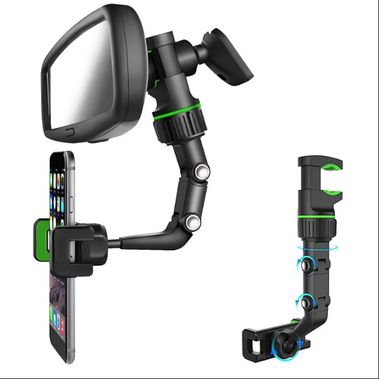 Soporte Celular para Espejo Retrovisor | Rotación 360° Universal