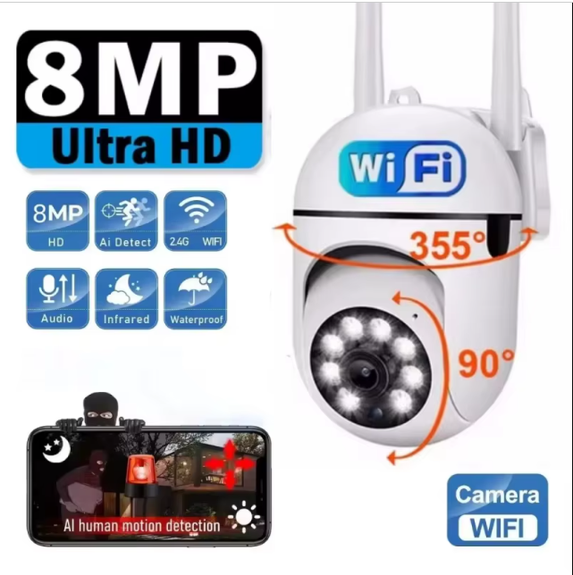 Cámara de Seguridad WiFi Full HD – Vigila tu Hogar desde el Celular