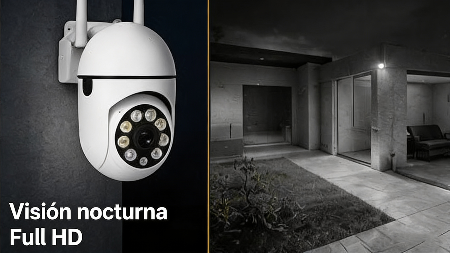 Cámara WiFi Inteligente Full HD con Visión Nocturna