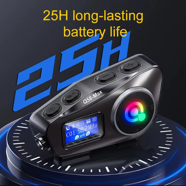 Intercomunicador Bluetooth Q58 para Casco de Moto | Música, GPS y Llamadas