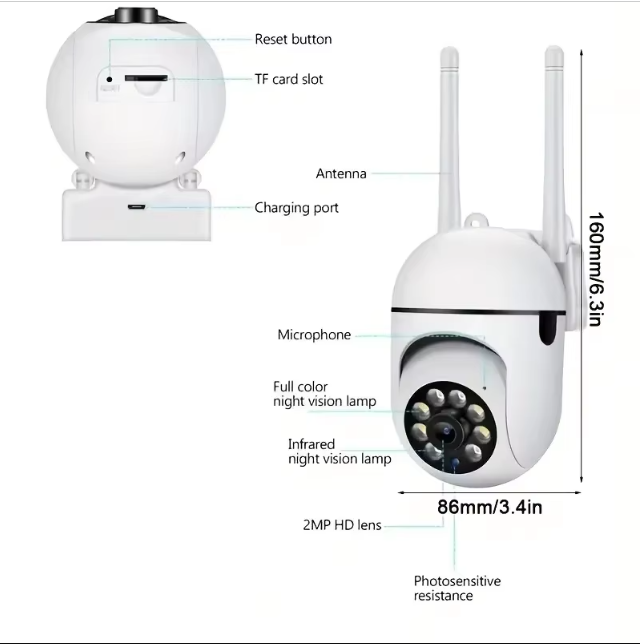 Cámara de Seguridad WiFi Full HD – Vigila tu Hogar desde el Celular