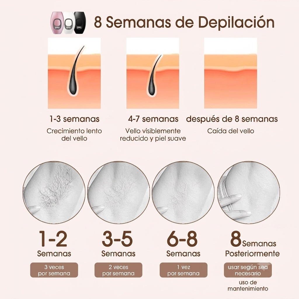 Depiladora Láser IPL 5 Niveles | Depilación Permanente en Casa