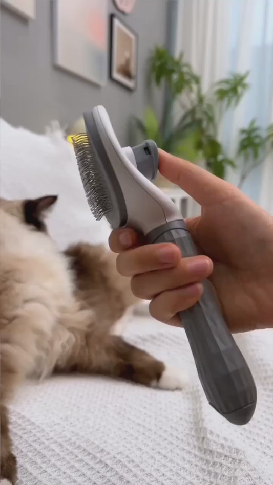 Cepillo Autolimpiante para Mascotas – Removedor de Pelo para Perros y Gatos