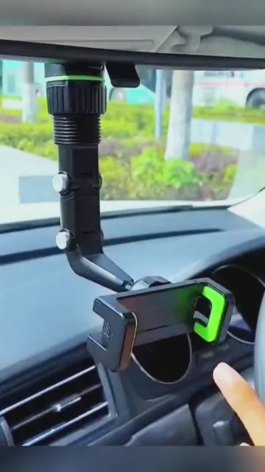 Soporte Celular para Espejo Retrovisor | Rotación 360° Universal